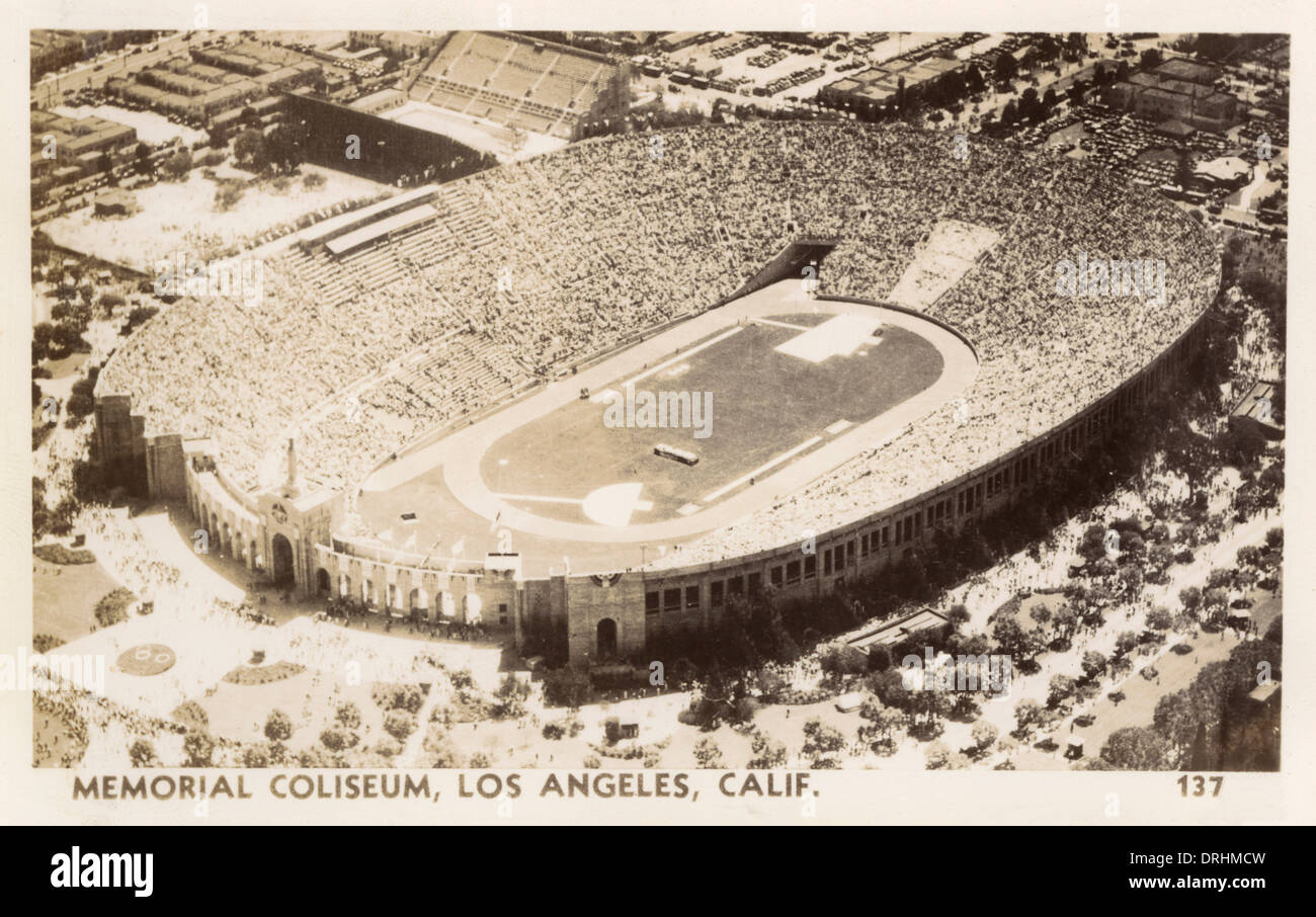 Memorial Coliseum, Los Angeles, California, USA Stock Photo