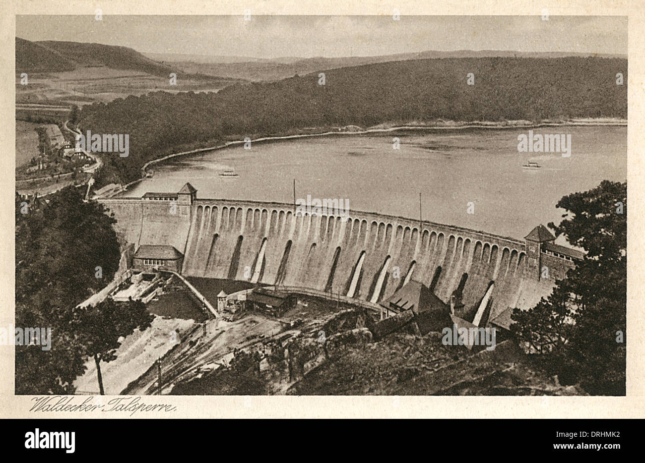 Edersee Dam, Eder River, near Waldeck, Germany Stock Photo