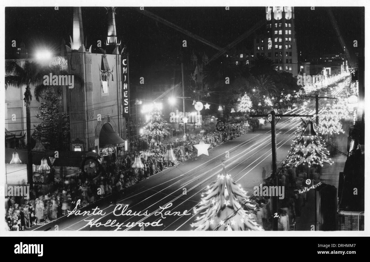 Santa Claus Lane, Hollywood, USA Stock Photo Alamy
