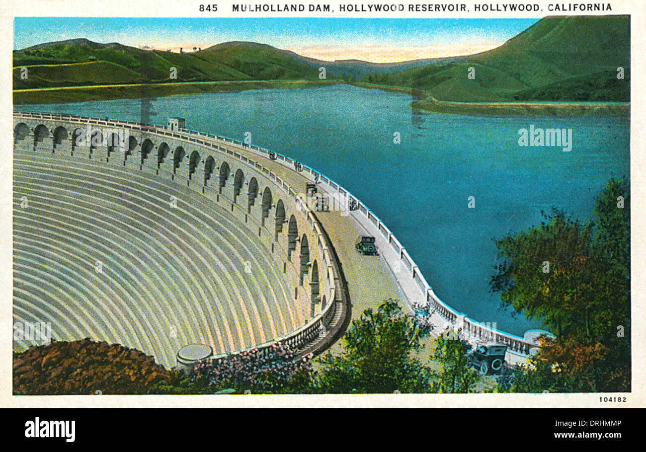 Mulholland Dam, Hollywood Reservoir, California, USA Stock Photo Alamy
