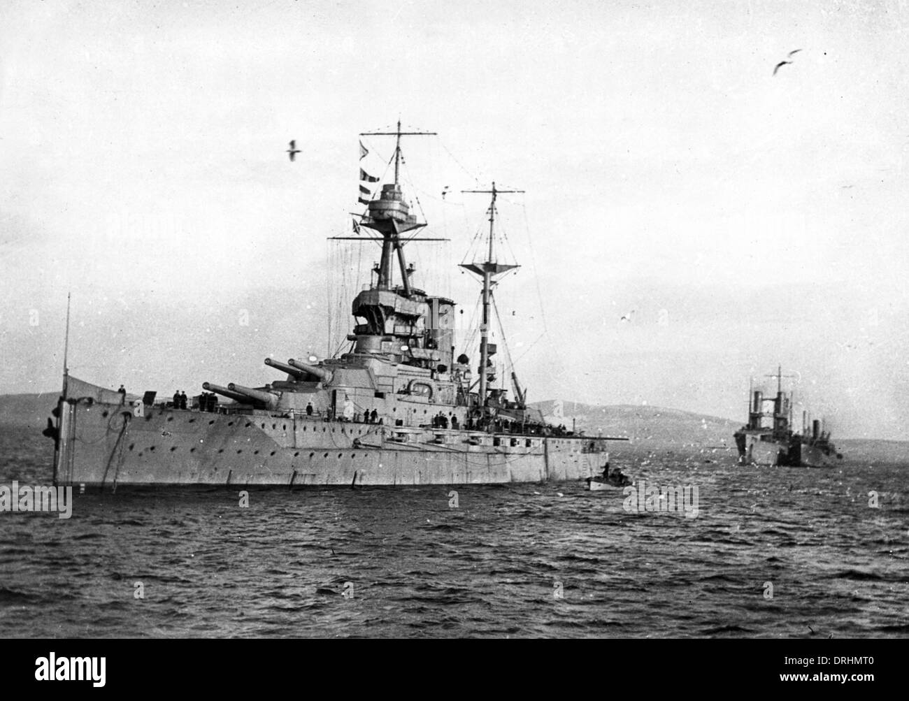 HMS Malaya, British battleship, WW1 Stock Photo