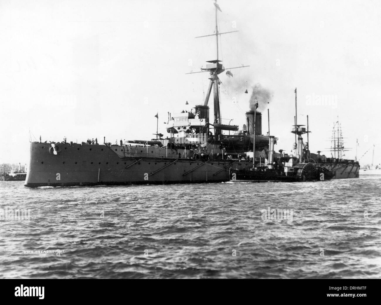 HMS Dreadnought, British battleship Stock Photo