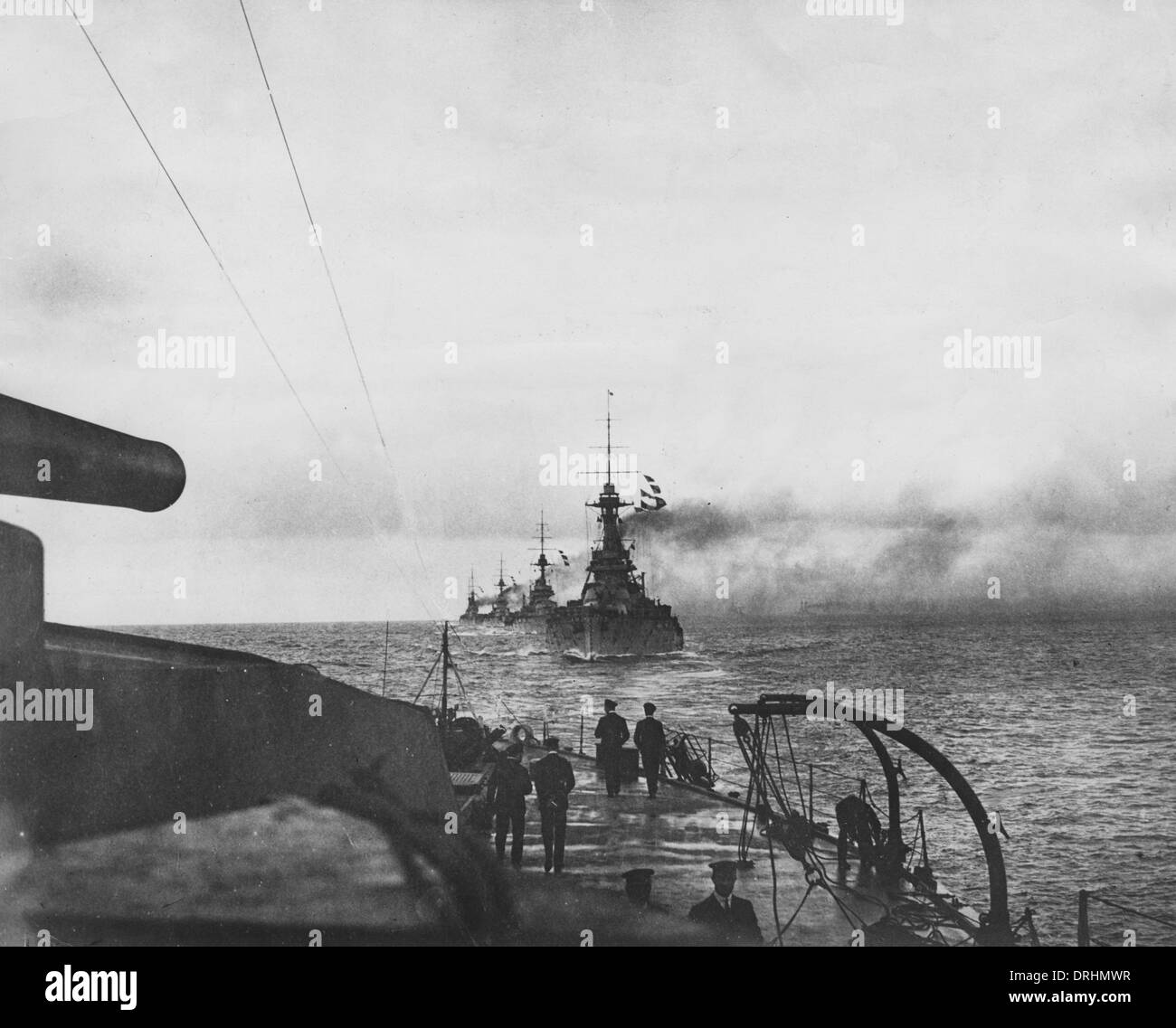 British battleships at sea, WW1 Stock Photo