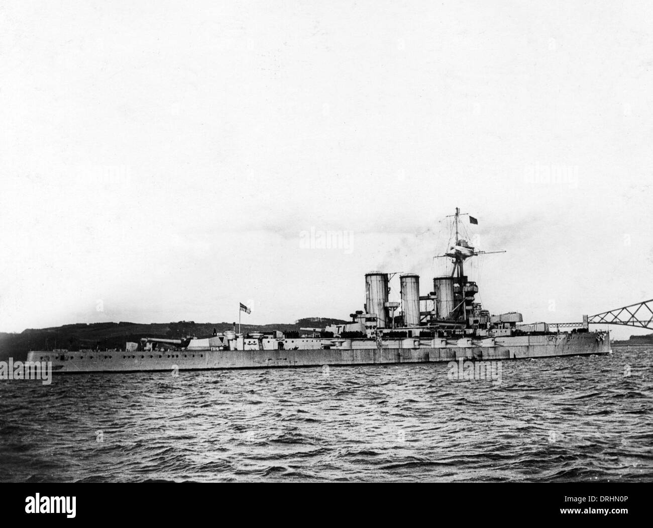 HMS Tiger, British battle cruiser, WW1 Stock Photo