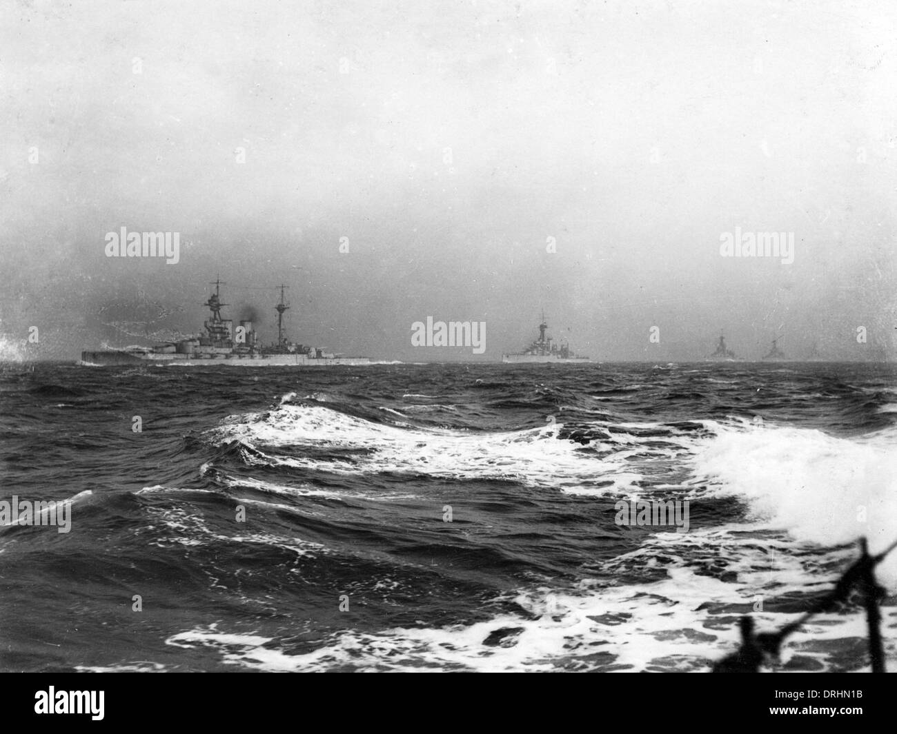 British battle cruisers HMS Lion, Princess Royal and Tiger Stock Photo