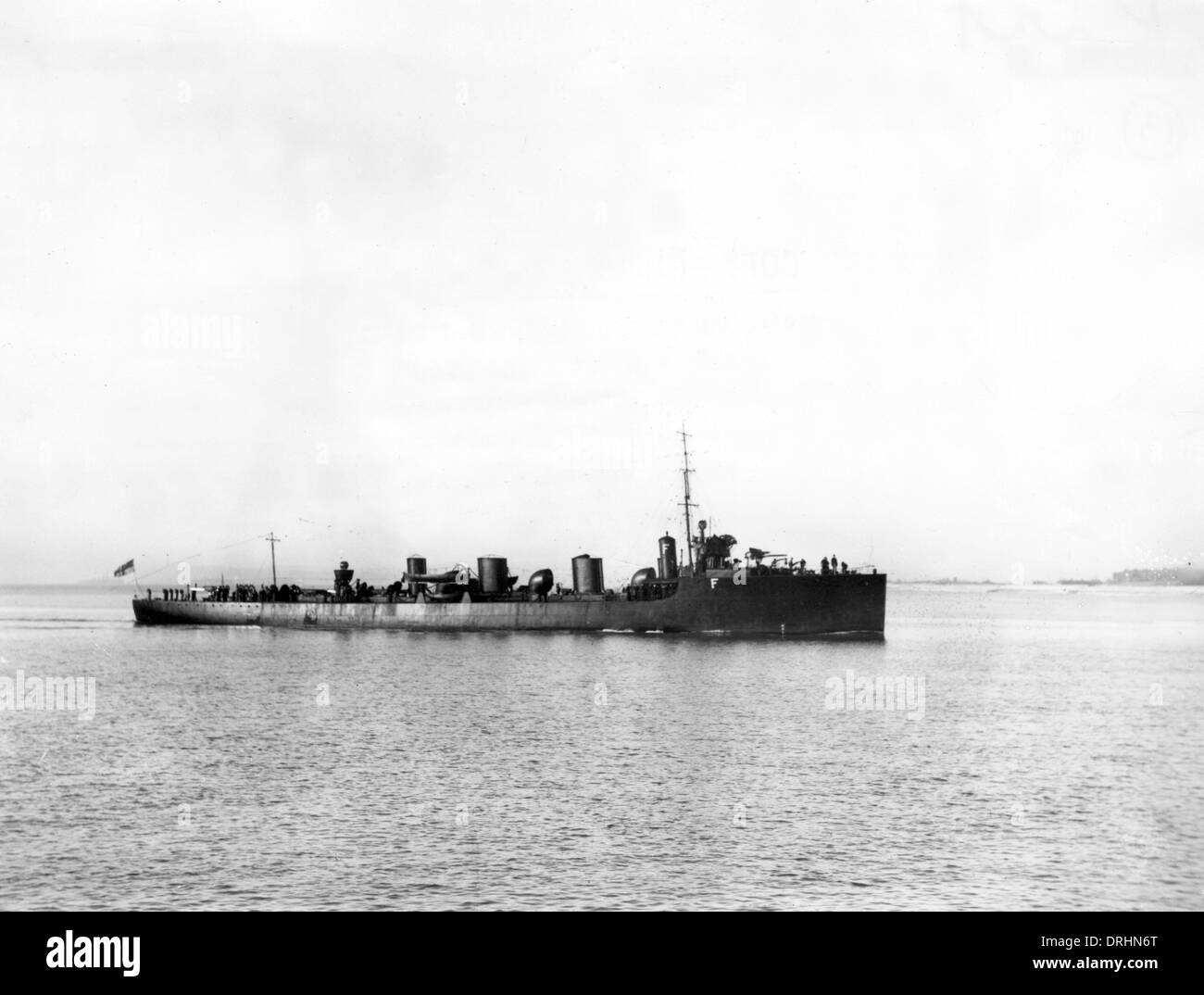 HMS Zulu, British destroyer, WW1 Stock Photo