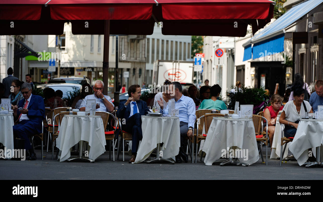 Business lunch, outdoor dining in Zurich, Switzerland Stock Photo Alamy