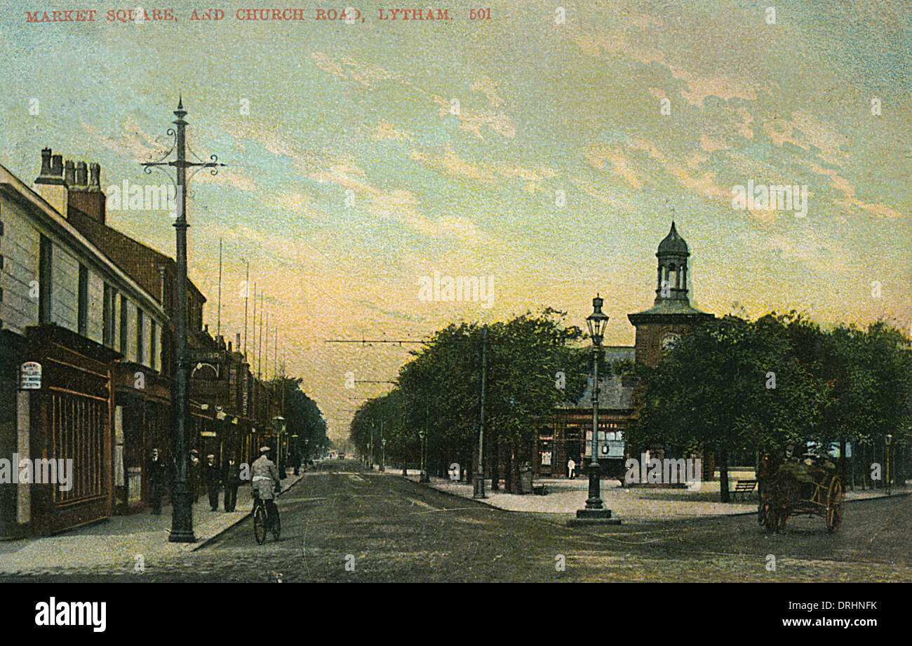 Market Square and Church Road, Lytham, Lancashire Stock Photo Alamy