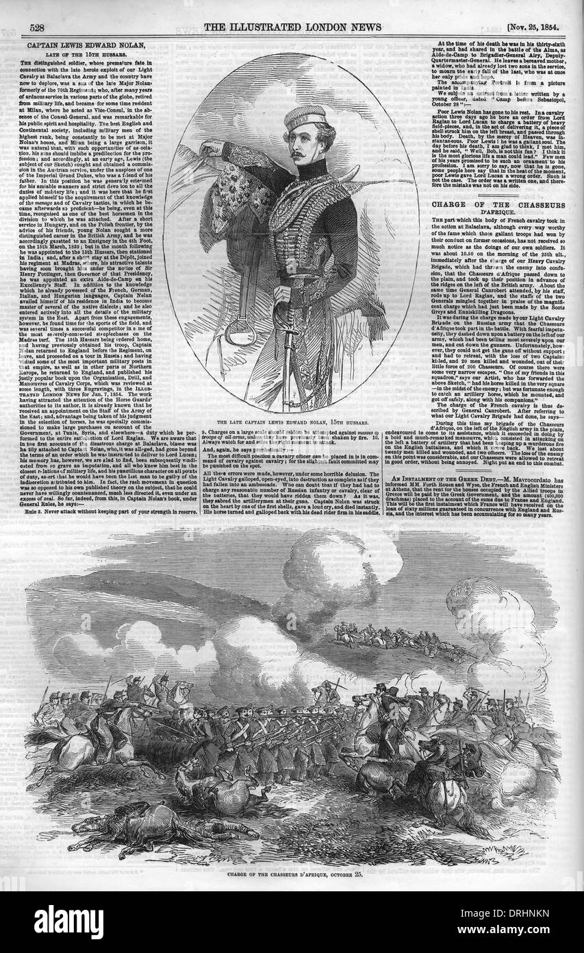 Page from the Illustrated London News, 1854. Stock Photo