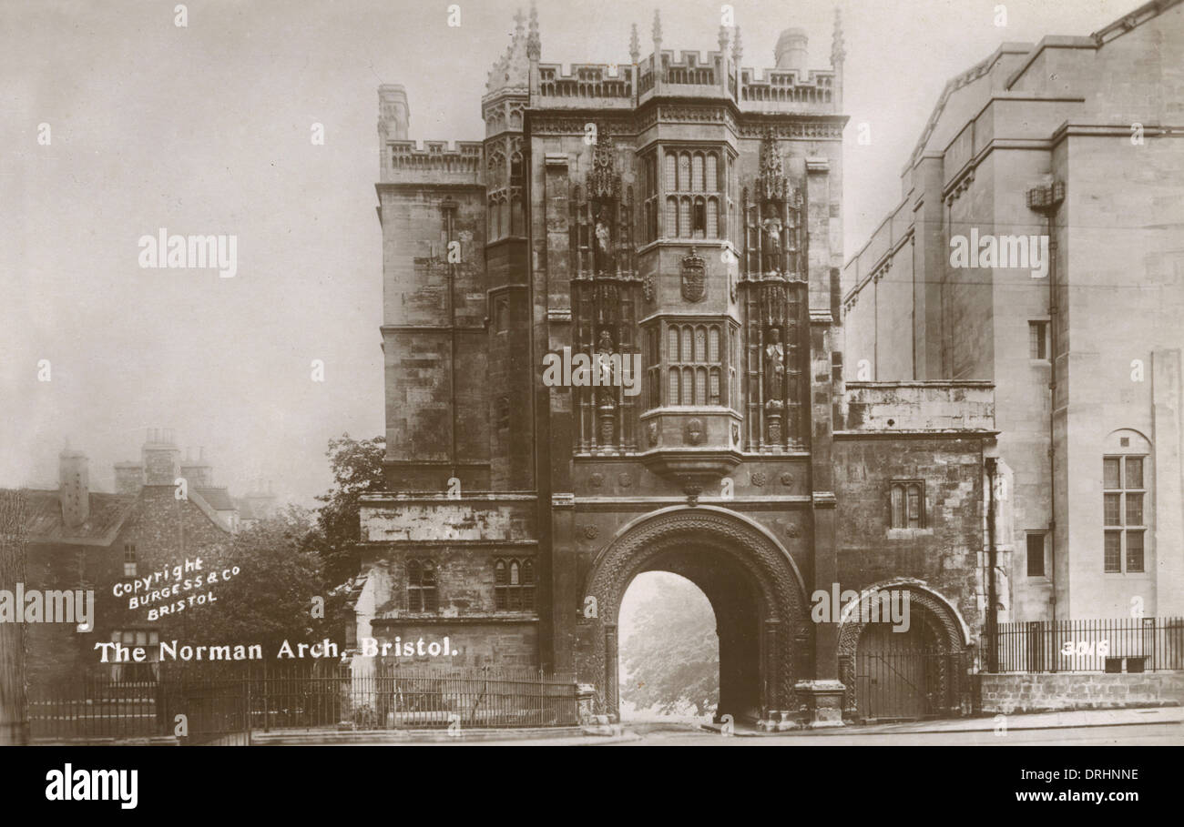 The Norman Arch, Abbey Gateway, Bristol Stock Photo