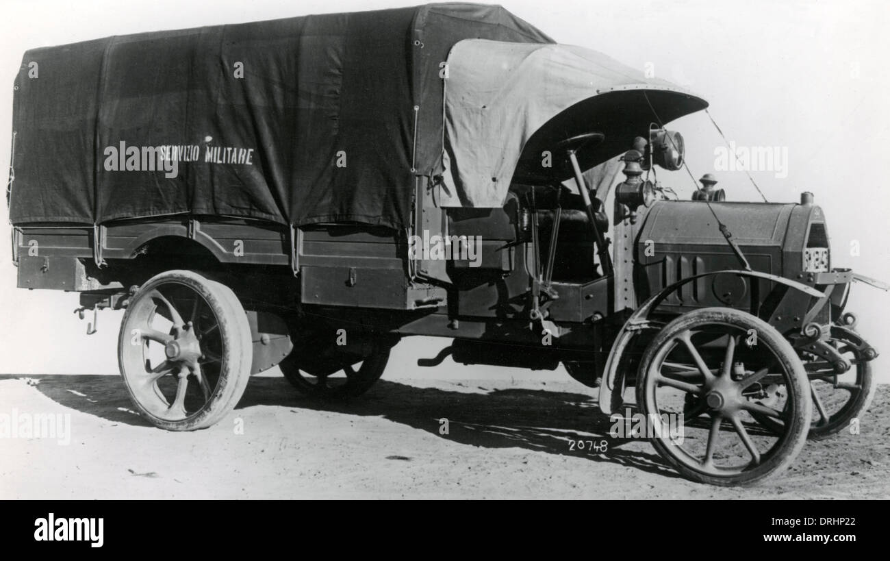 Italian Fiat 18 BL lorry in use during WW1 Stock Photo