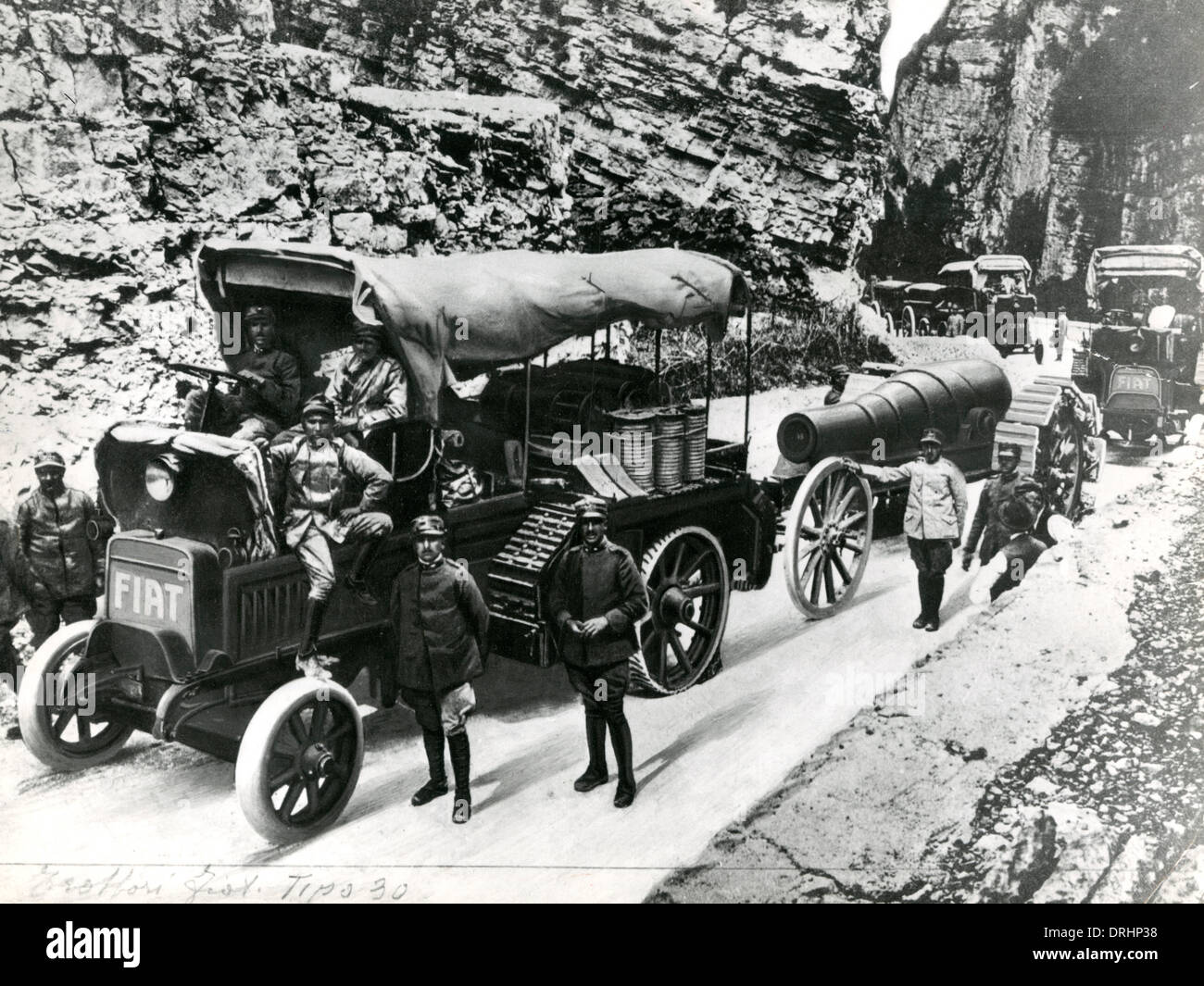 Italian Fiat 30 prime movers in use during WW1 Stock Photo