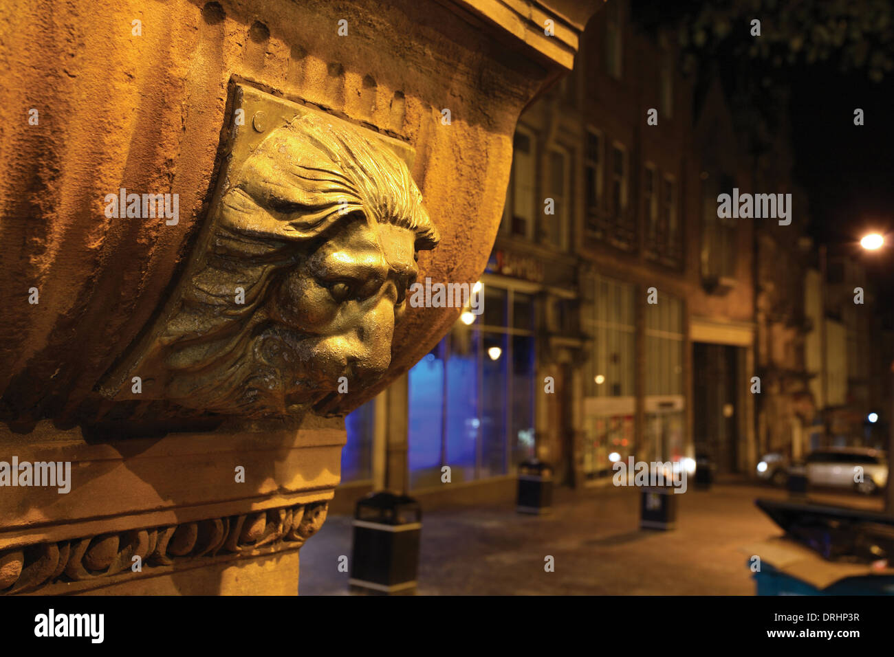 Bigg Market fountain, Newcastle upon Tyne Stock Photo