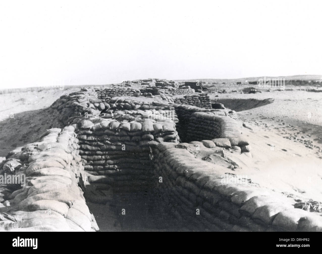 British trenches after fall of Gaza, Palestine, WW1 Stock Photo