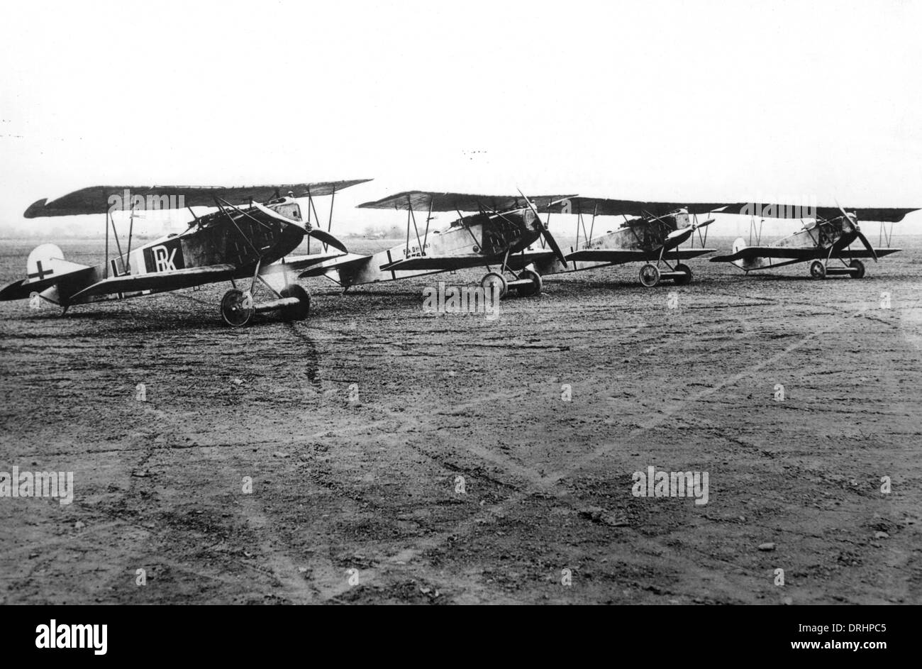 German Fokker D VII fighter planes, WW1 Stock Photo
