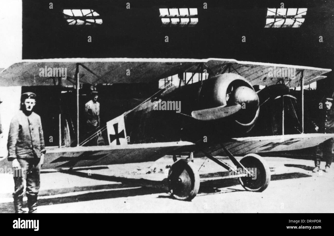 German Fokker D.V fighter biplane, WW1 Stock Photo