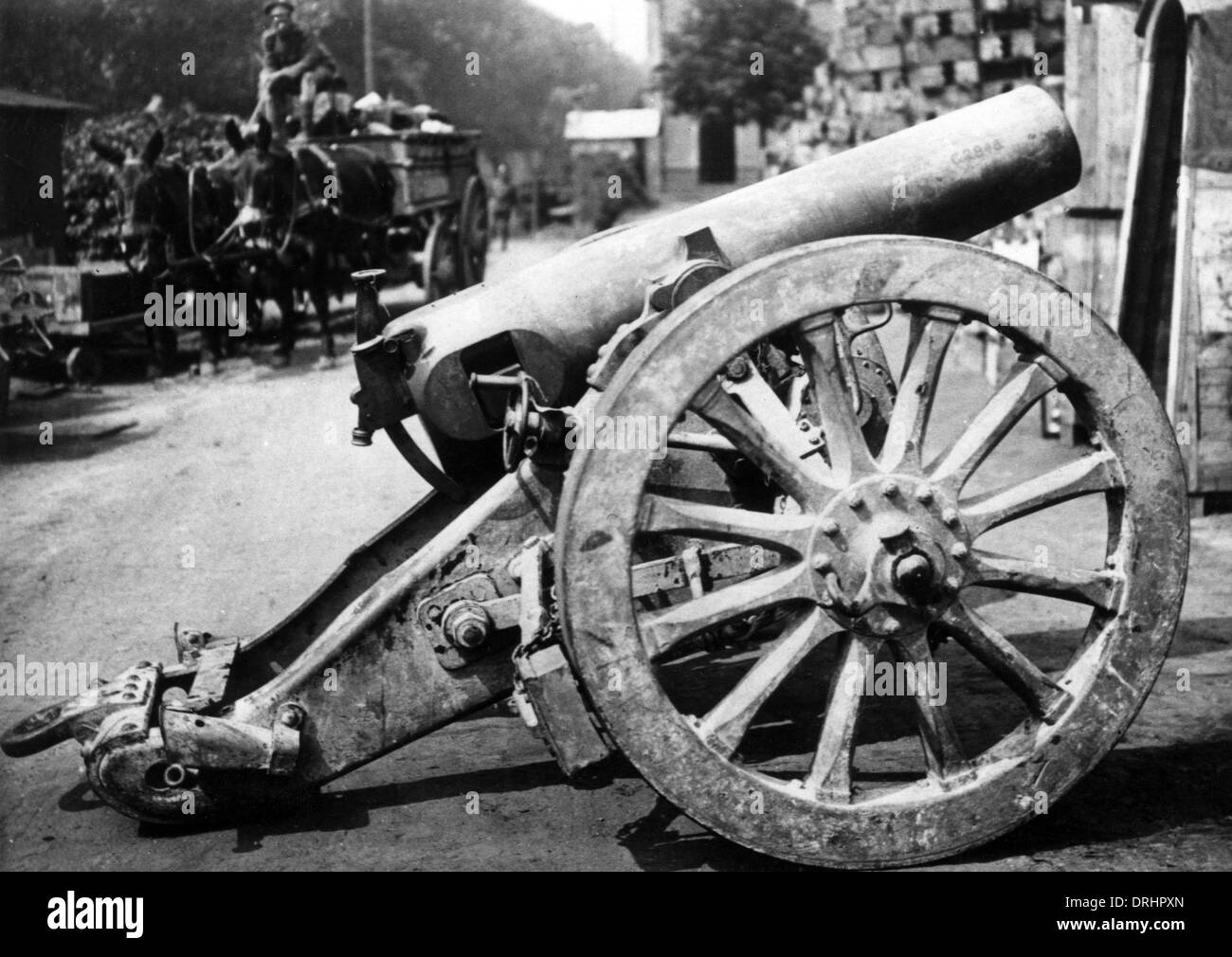 German 15cm heavy howitzer, WW1 Stock Photo
