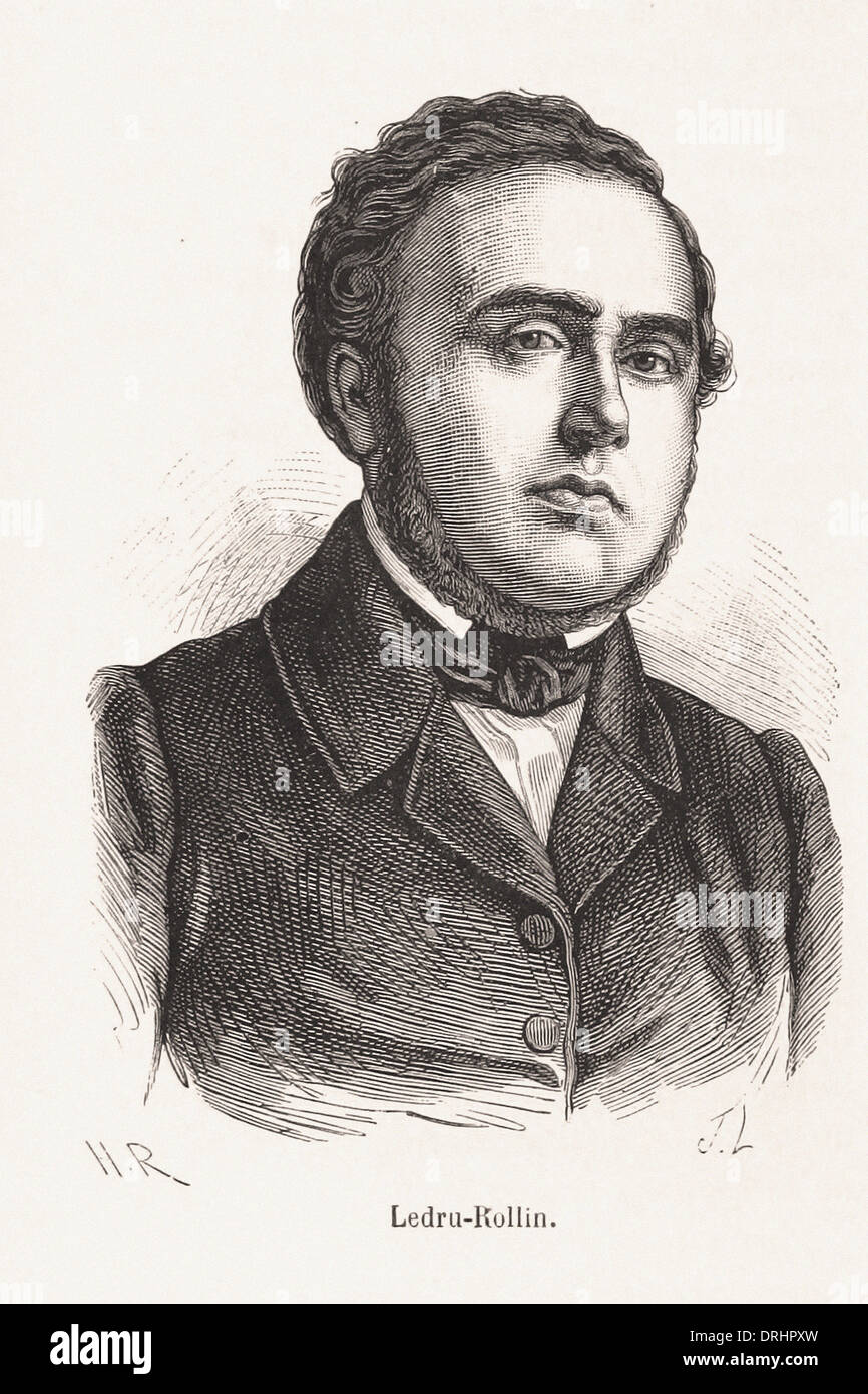 Portrait of Ledru-Rollin - French engraving XIX th century Stock Photo ...