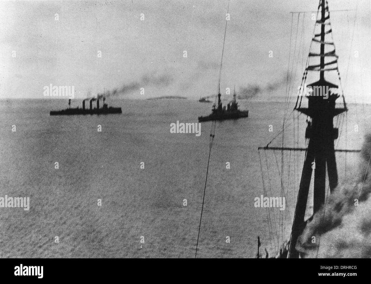 British ships in Battle of the Falkland Islands, WW1 Stock Photo - Alamy