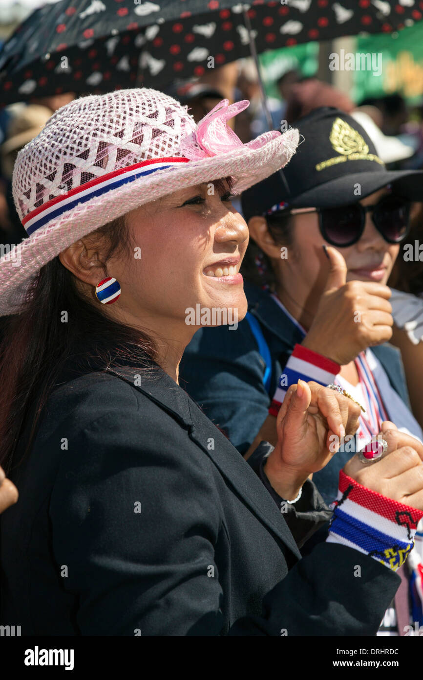 Political demonstration, Bangkok, Thailand Stock Photo