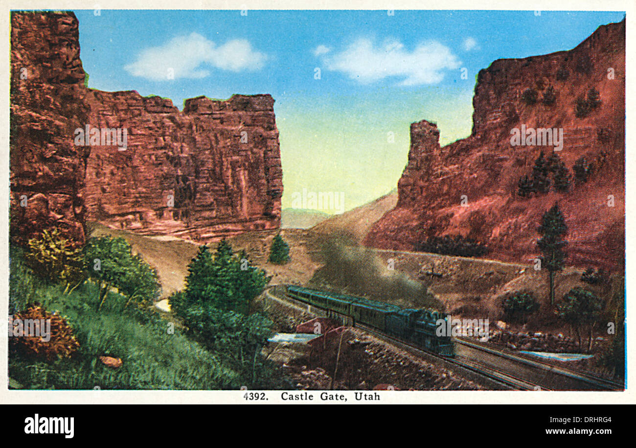 Utah - Castle Gate, Price River Canyon Stock Photo