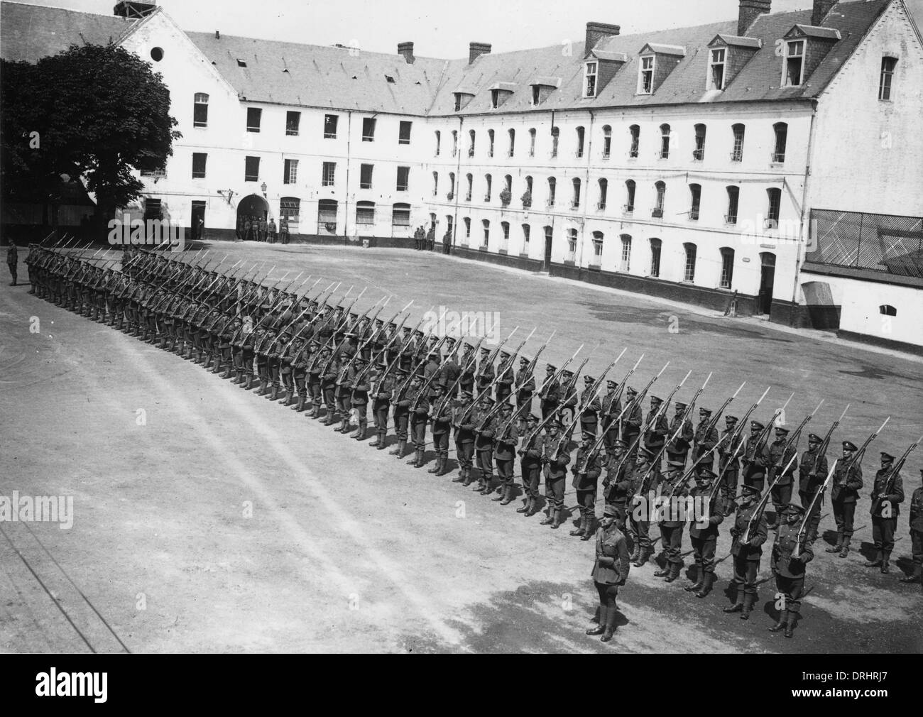 Guard of Honour, Ecole Militaire, Montreuil, France, WW1 Stock Photo
