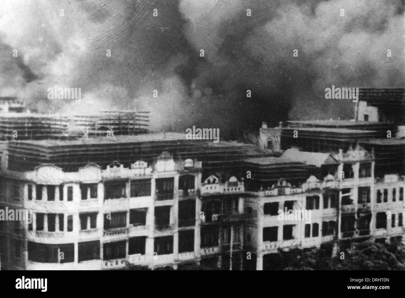 Japanese bombing of Canton Stock Photo