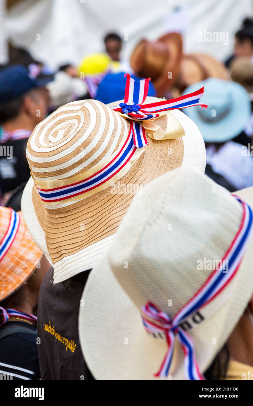 Political demonstration, Bangkok, Thailand Stock Photo