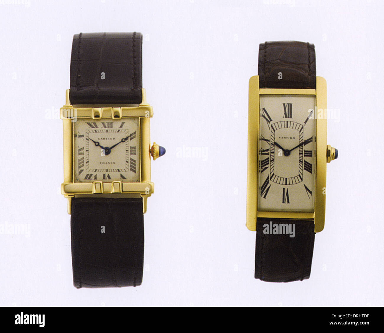 Two Cartier wristwatches Stock Photo Alamy