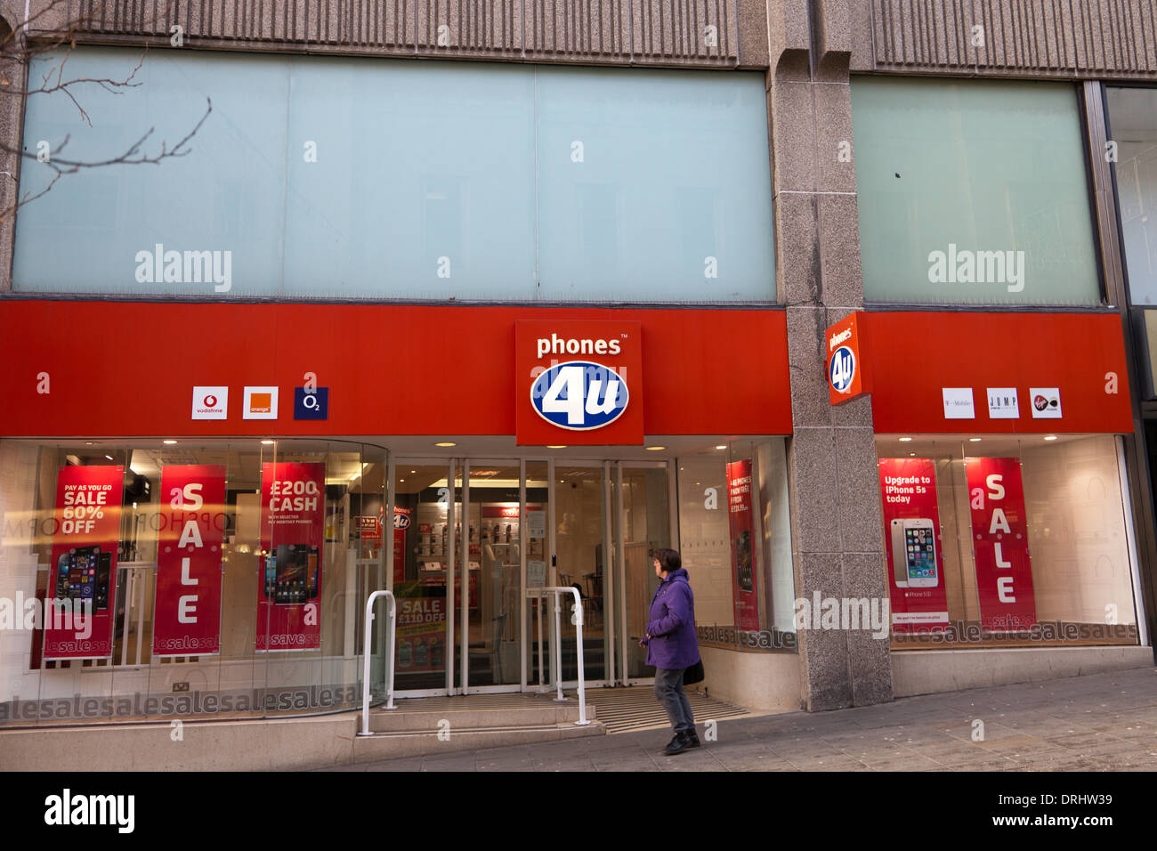 Bradford, West Yorkshire, England, Phones 4u, Darley Street Stock Photo Alamy