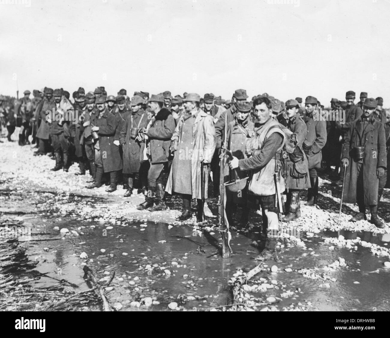 Austrian prisoners on the Italian front, WW1 Stock Photo