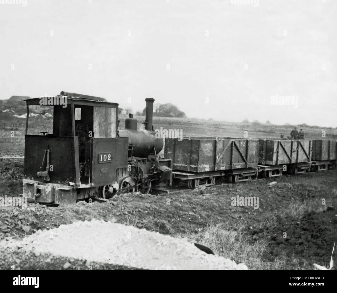 British light railway, Western Front, WW1 Stock Photo