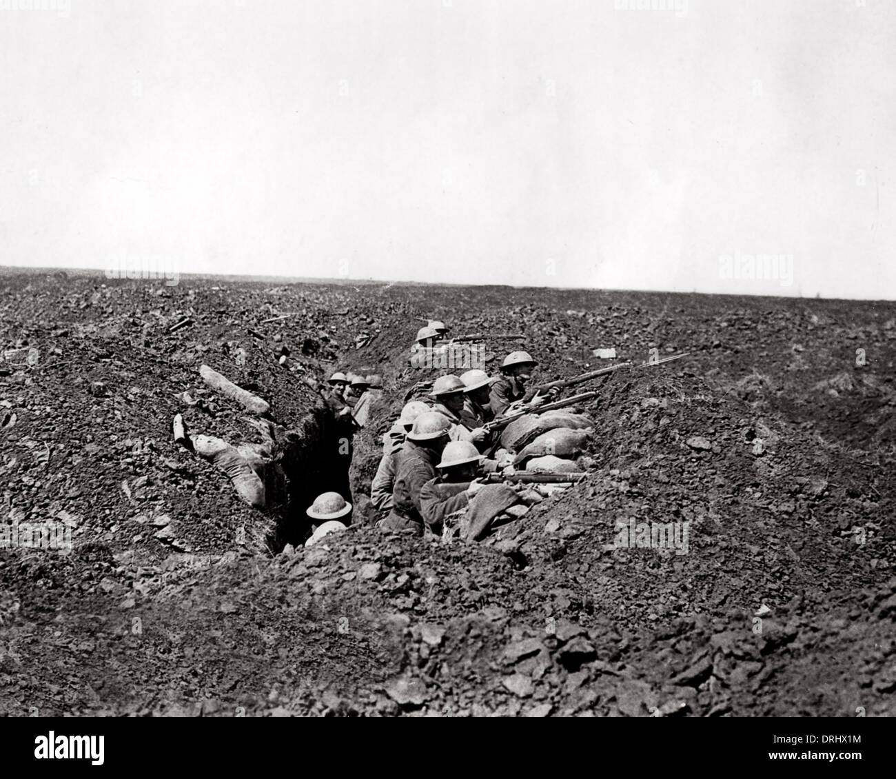 Seaforth regiment near Martinpuich, Western Front, WW1 Stock Photo