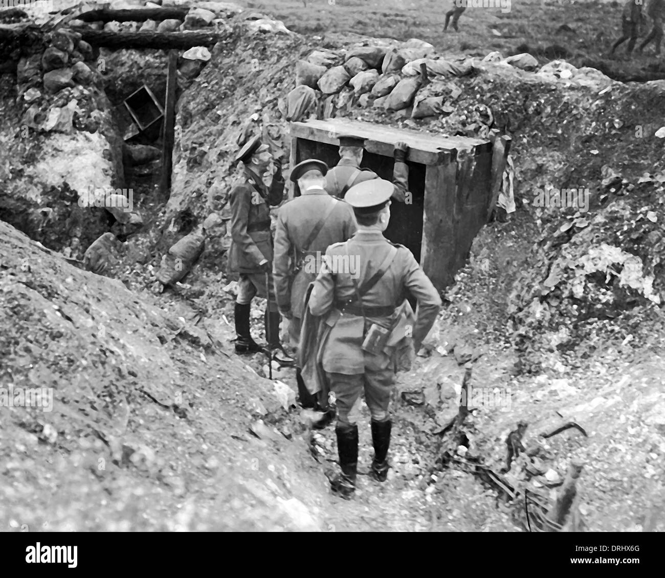 King V touring battlefield, Western Front, WW1 Stock Photo Alamy