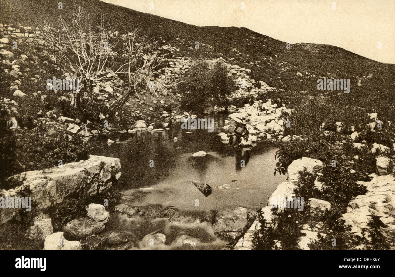 Elisha's Fountain - Palestine Stock Photo