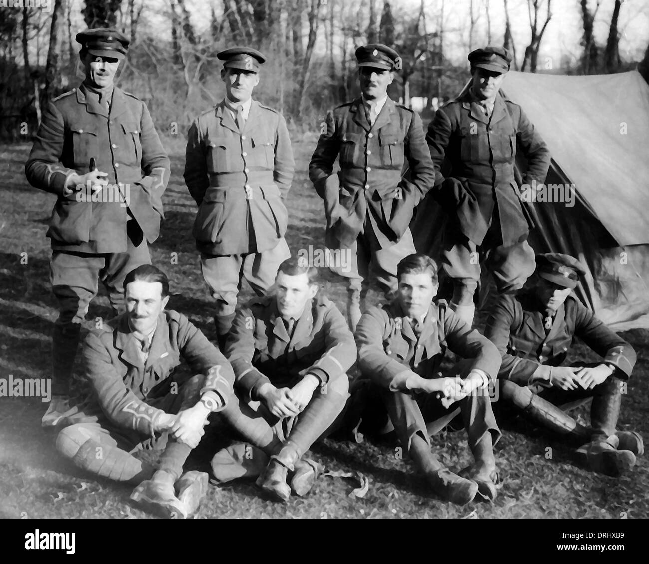 Gordon Highlanders resting, Western Front, WW1 Stock Photo