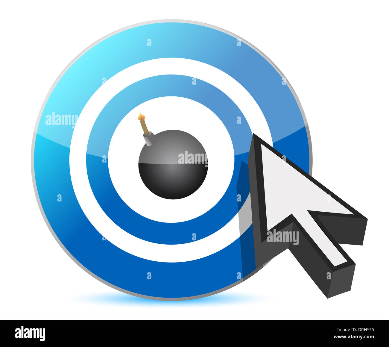 Targeting a boom illustration design over white background Stock Photo