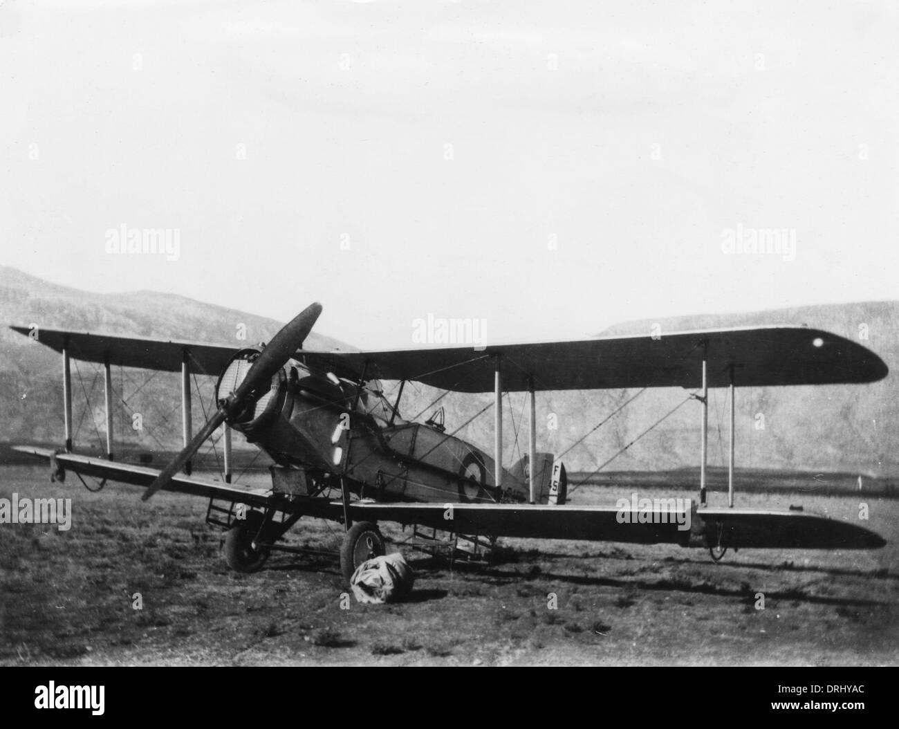 Bristol fighter plane in Mesopotamia, WW1 Stock Photo