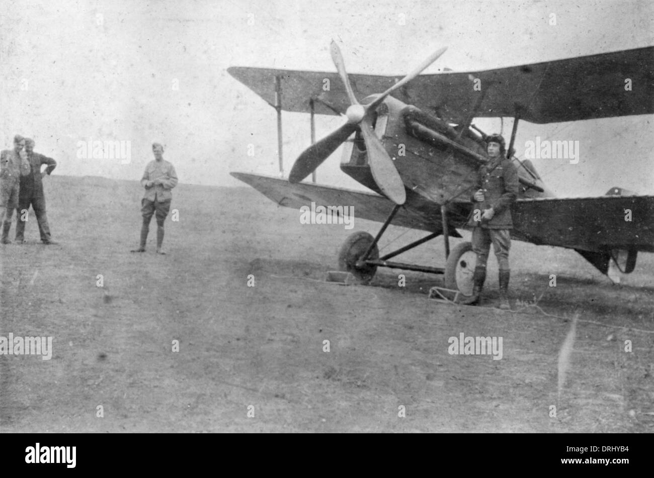 British SE5A biplane on airfield, WW1 Stock Photo - Alamy