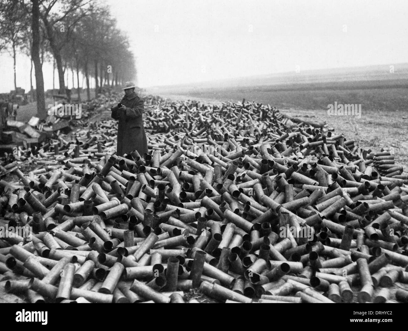British shell cases, Western Front, France, WW1 Stock Photo