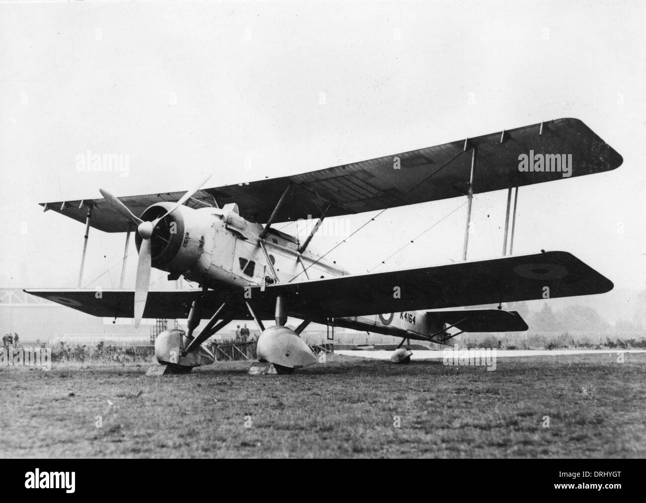 British Vickers Vildebeest biplane on an airfield Stock Photo