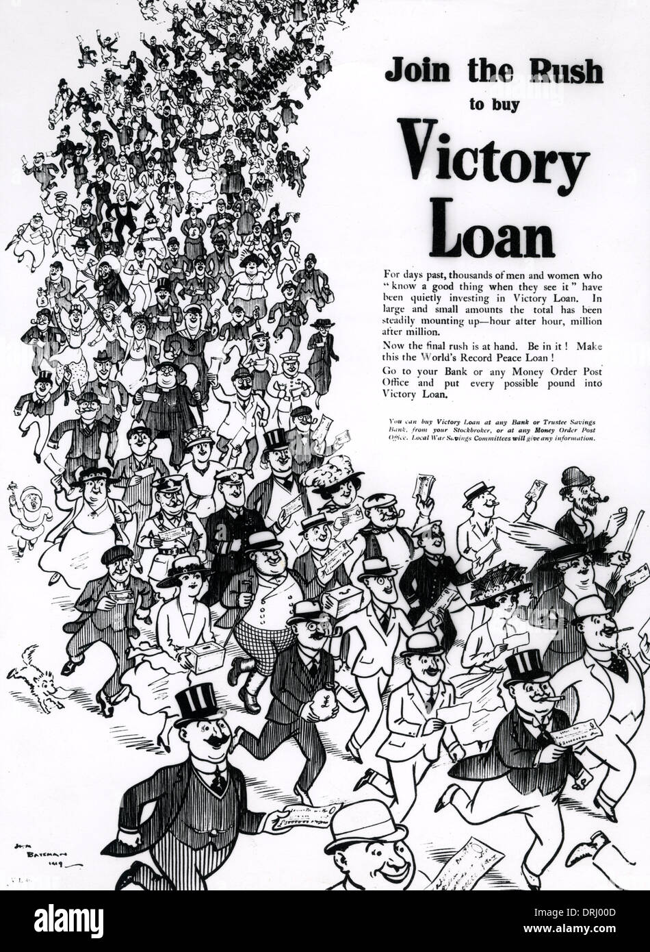British Victory Loan advertisement, WW1 Stock Photo