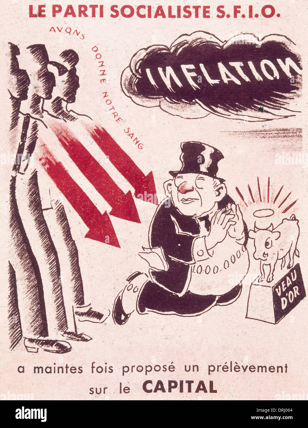 French poster for the Socialist Party (SFIO) Stock Photo