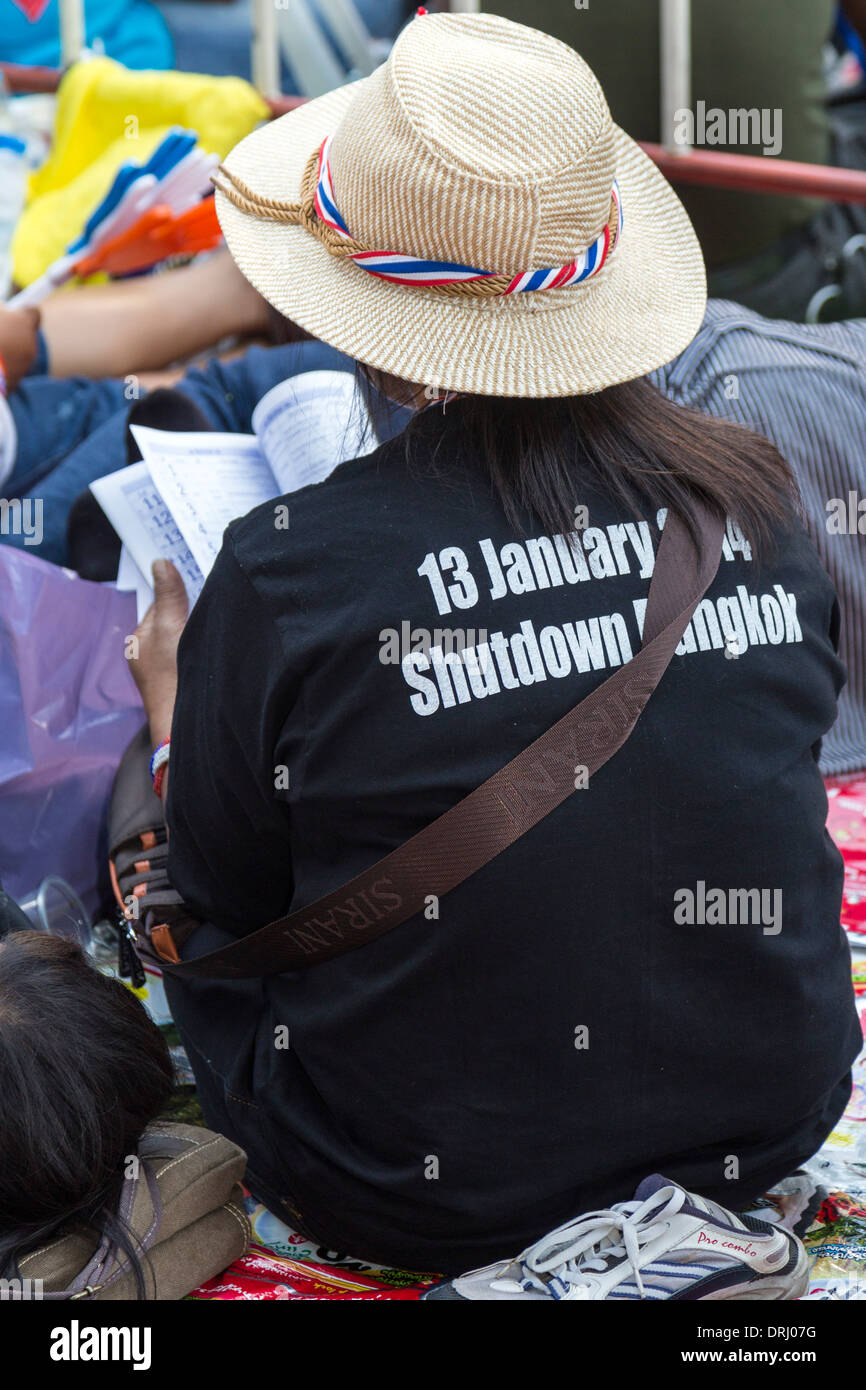 Political demonstration, Bangkok, Thailand Stock Photo