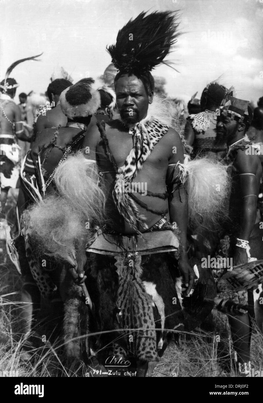 Zulu Chieftain - Southern Africa Stock Photo
