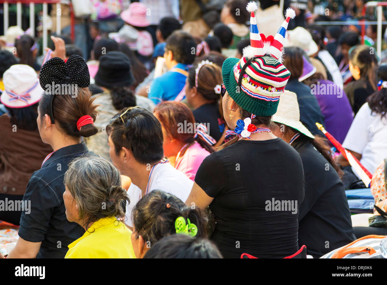 Political demonstration, Bangkok, Thailand Stock Photo