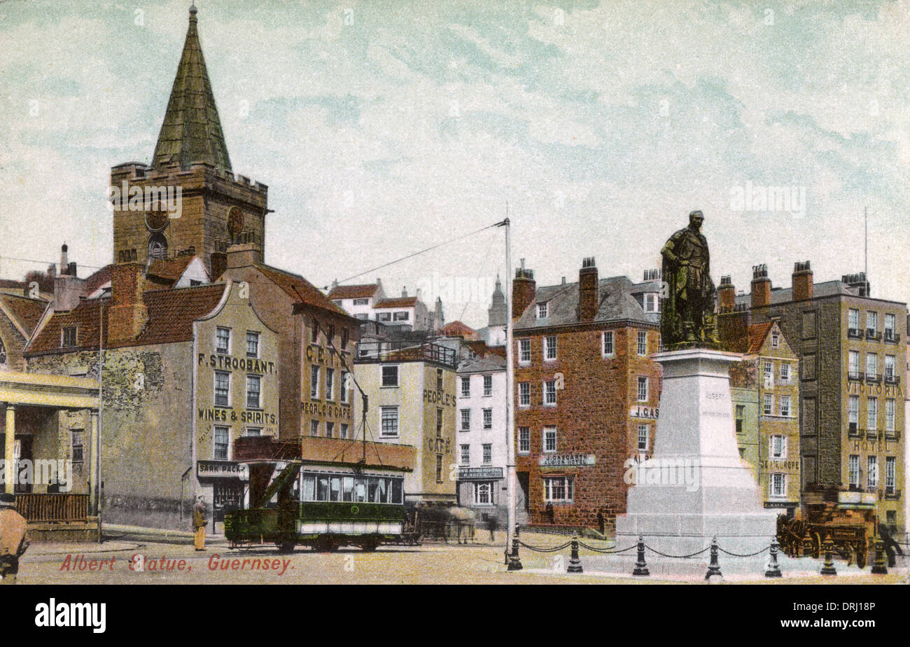 Statue of Albert, St Peter Port, Guernsey, Channel Islands Stock Photo