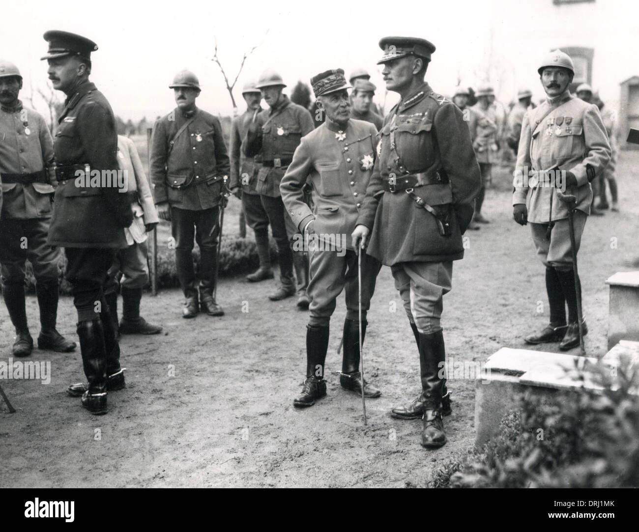 Generals Bailloud and Mahon, Lord Granard, WW1 Stock Photo