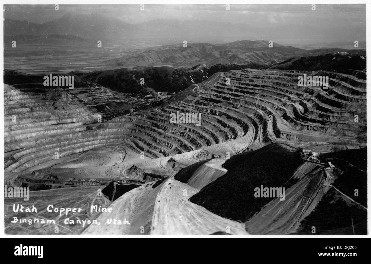 Bingham Canyon Copper Mine or Kennecott Mine Stock Photo