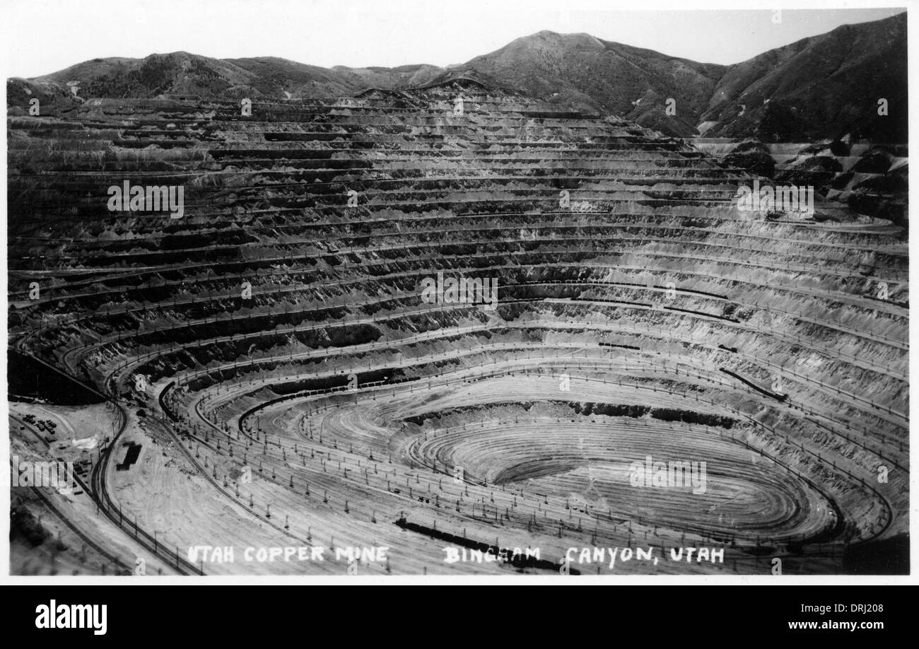 Bingham Canyon Copper Mine or Kennecott Mine Stock Photo